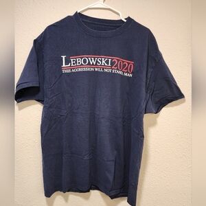 Hanes Navy Blue Lebowski 2020 T-Shirt